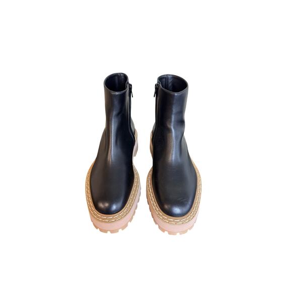 Proenza Schouler NWOB Leather Lug Sole Platform Ankle Boots in Black Size 39 - Picture 2 of 11